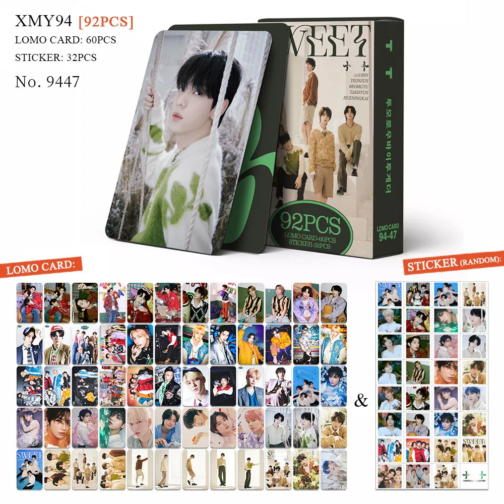 

92pcs Kpop SOOBIN Photocard YEONJUN HUENINGKAI BEOMGYU TAEHYUN Photo Card Albums Lomo Card Postcard for Fans Collection Card