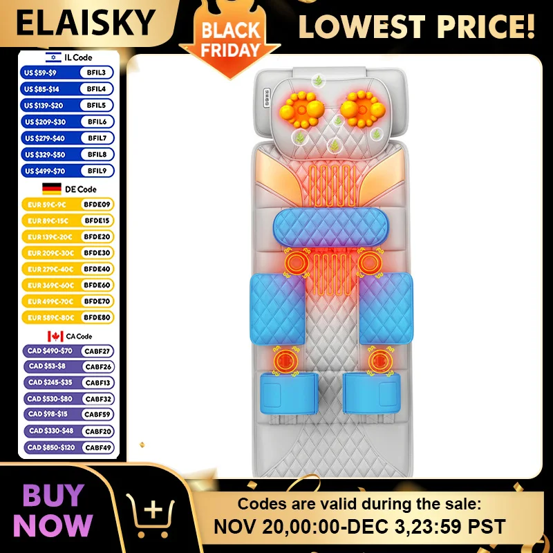 

Multifunctional Massage Cushion For Cervical Spine, Back And Waist Full Body Simulation Kneading Massage Home Massage Cushion