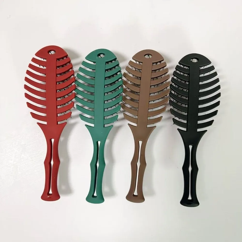 Portable Gentle Detangling Paddle Brush Matte Frosted Hair Comb Lightwear Massage Comb Holiday Vocation