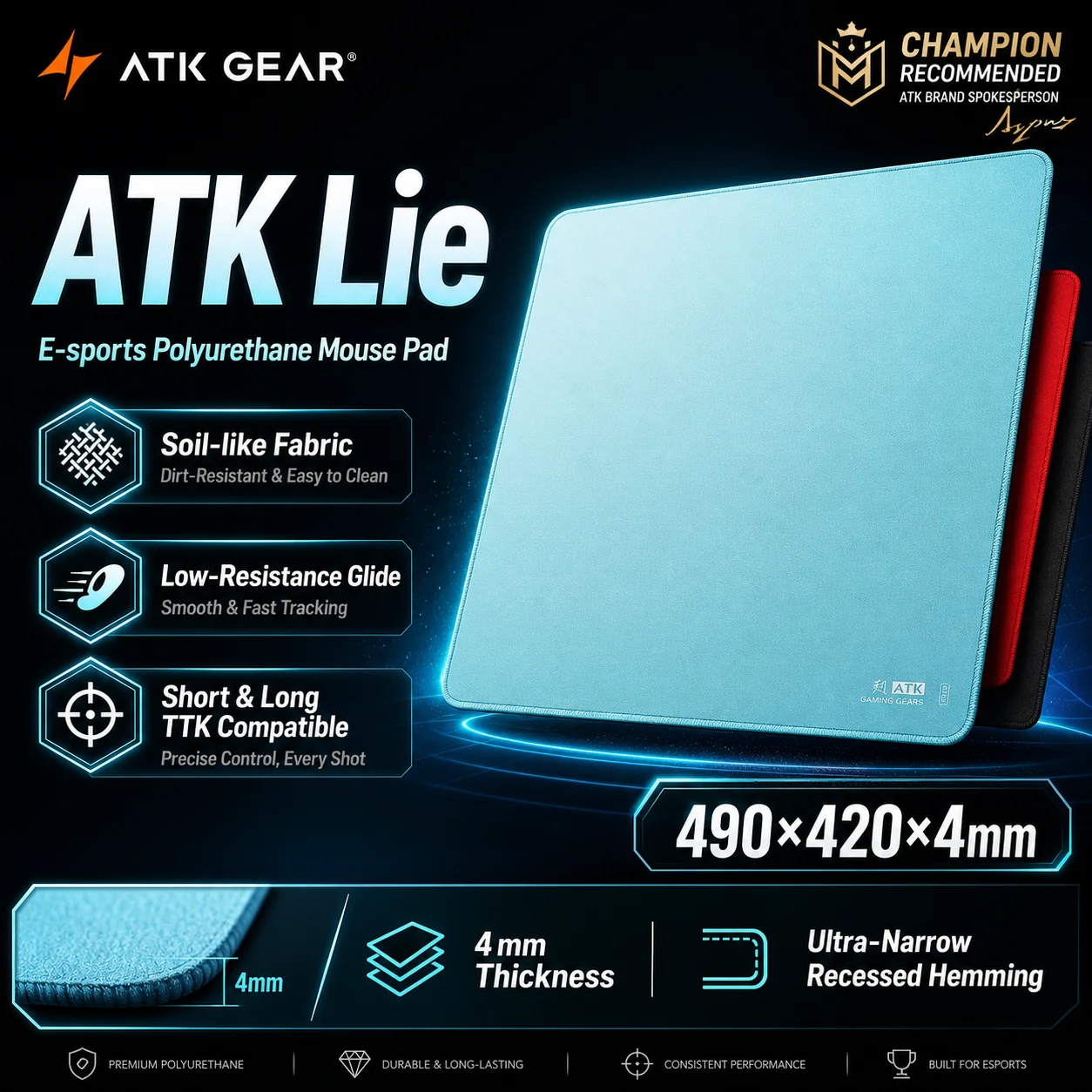 ATK Lie Gaming Mouse Pad Large - Fps Gaming Mouse review and price