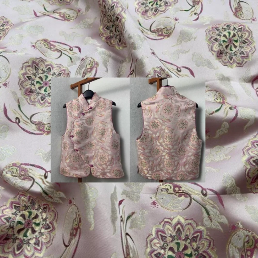 

Hanfu Horse Face Skirt Jacquard Brocade Fabric Fashion Clothing Cloth for Apparel Diy Sewing Material By The Meter