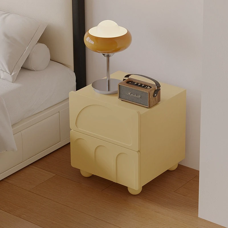 Cream wind bedroom chest drawer mushroom cabinet Nordic simple small apartment