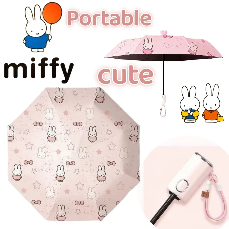 

Miffy Creative Umbrella with Cute Cartoon， Rabbit Print, High-Value Sunscreen Sunshade, Small and Portable Student Sun Umbrella