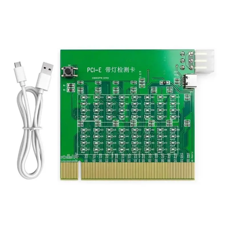 96BA Plug And Play PCIE 16X Slot Tester Card With LED Indicators For Efficient Troubleshooting Computer Repair Tool
