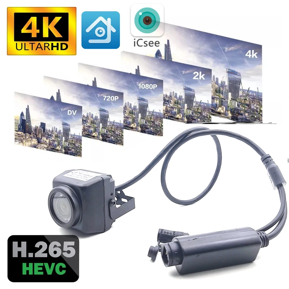 4K 8MP 4MP 5MP IMX335 307 zewnętrzny IP67 noktowizor ir-cut 940nm mały mikro wodoodporny POE IP IR gniazdo kamera samochodowa CCTV Cam