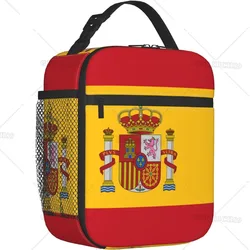 Lunch Box for Women Men Office - Large Capacity Flag of Spain Art Lunch Pail Container Thermal Totebag, To Keep Food Hot/Cold