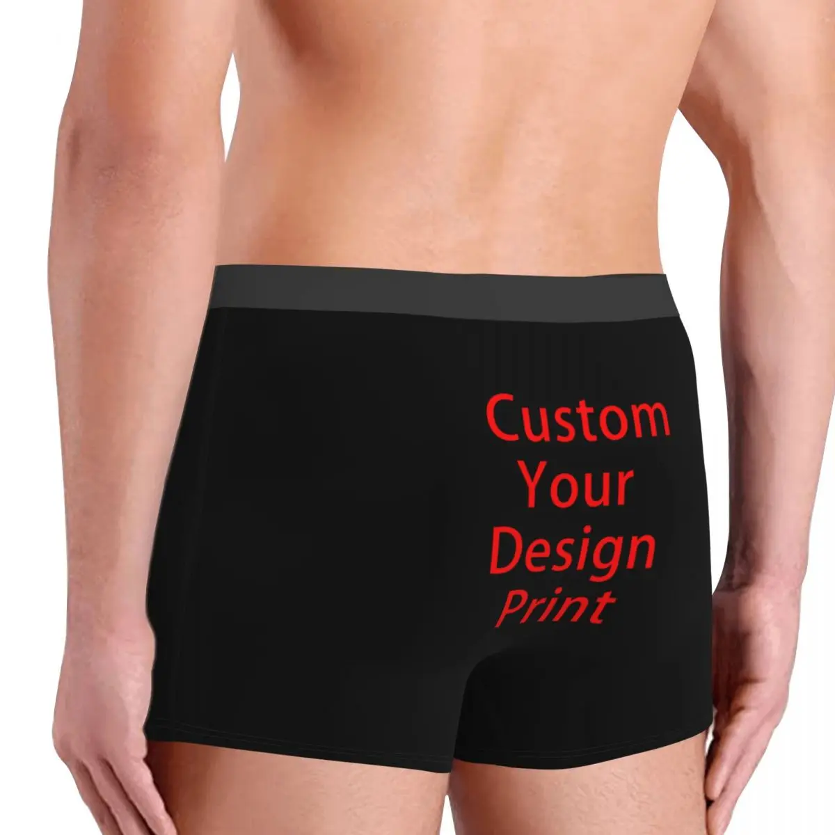 Fashion Custom Your Design Boxers Shorts Panties Male Underpants Breathable Customized Logo Printed Briefs Underwear