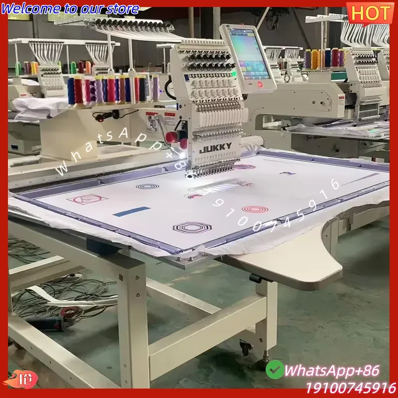 2026Hot JUKKY 1501 Fully Automatic Embroidery Sewing Machines Multi Computerized Embroidery Machine for Garment