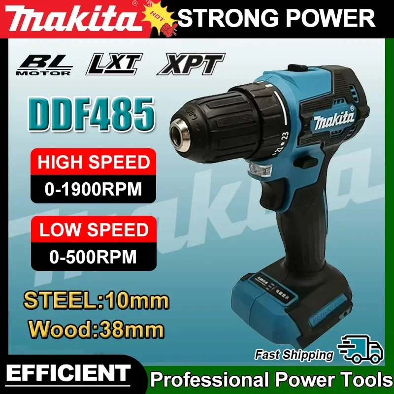 

Makita DDF485 10MM LXT Brushless Drive Rechargeable Brushless Drill Compact Cordless Tool Multi-function Screwdriver Impact