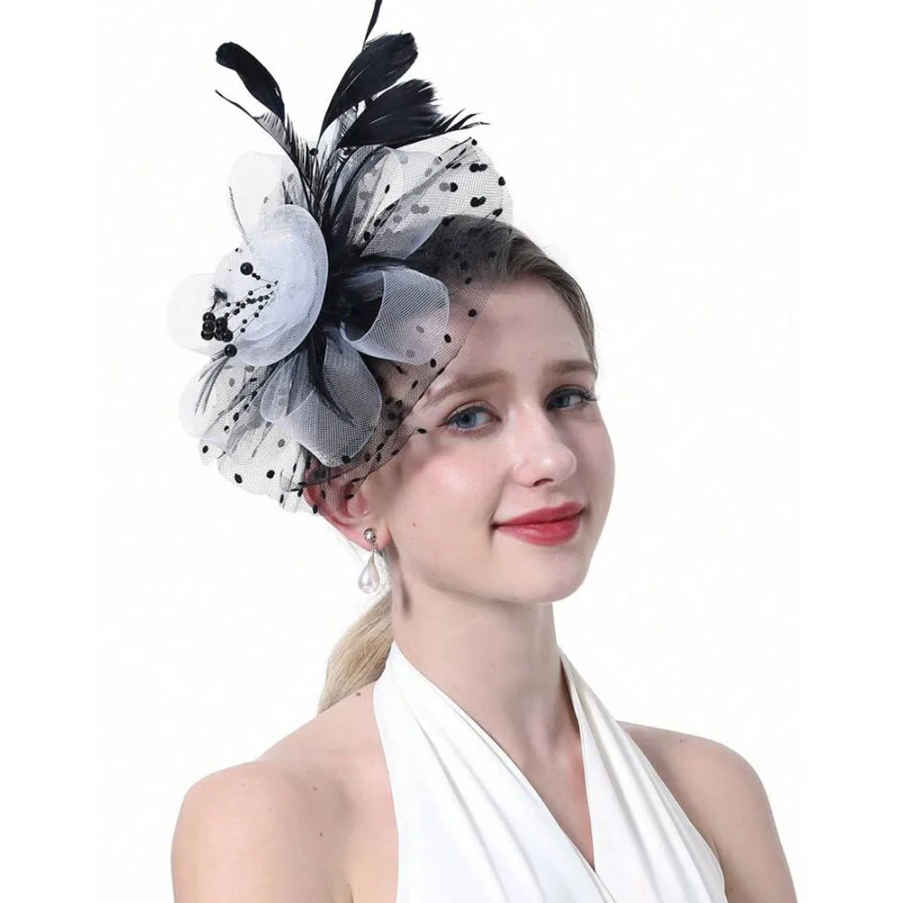 

Европейские и американские модные аксессуары для волос в французском стиле: новые, ретро, элегантные, с сеткой и узором в горошек.