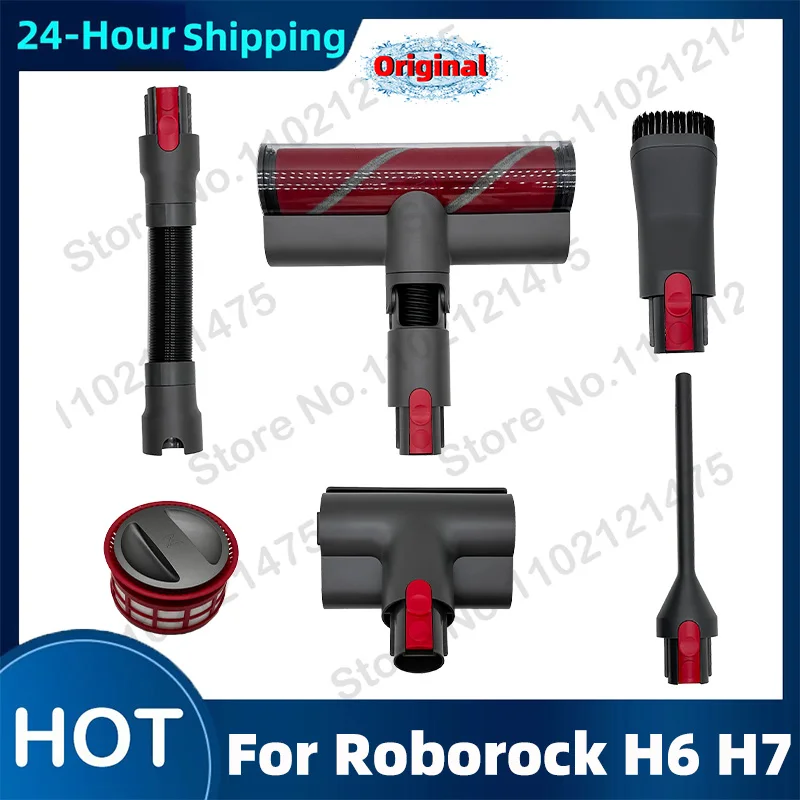 Original Gap Suction Brush Electric Mite Removal Brush Floor Brush Hoses Filter Accessories For Roborock H6 H7 Brush Spare Parts