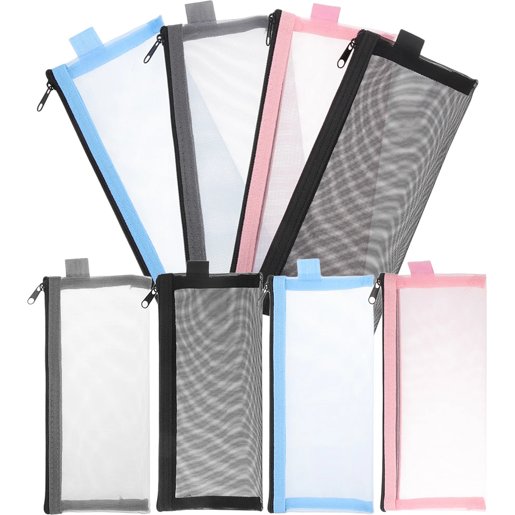 8 шт., сумка-карандаш большой емкости, многофункциональная сумка для ручек, органайзер для хранения канцелярских принадлежностей, легкий, прочный, портативный, для детей, студентов