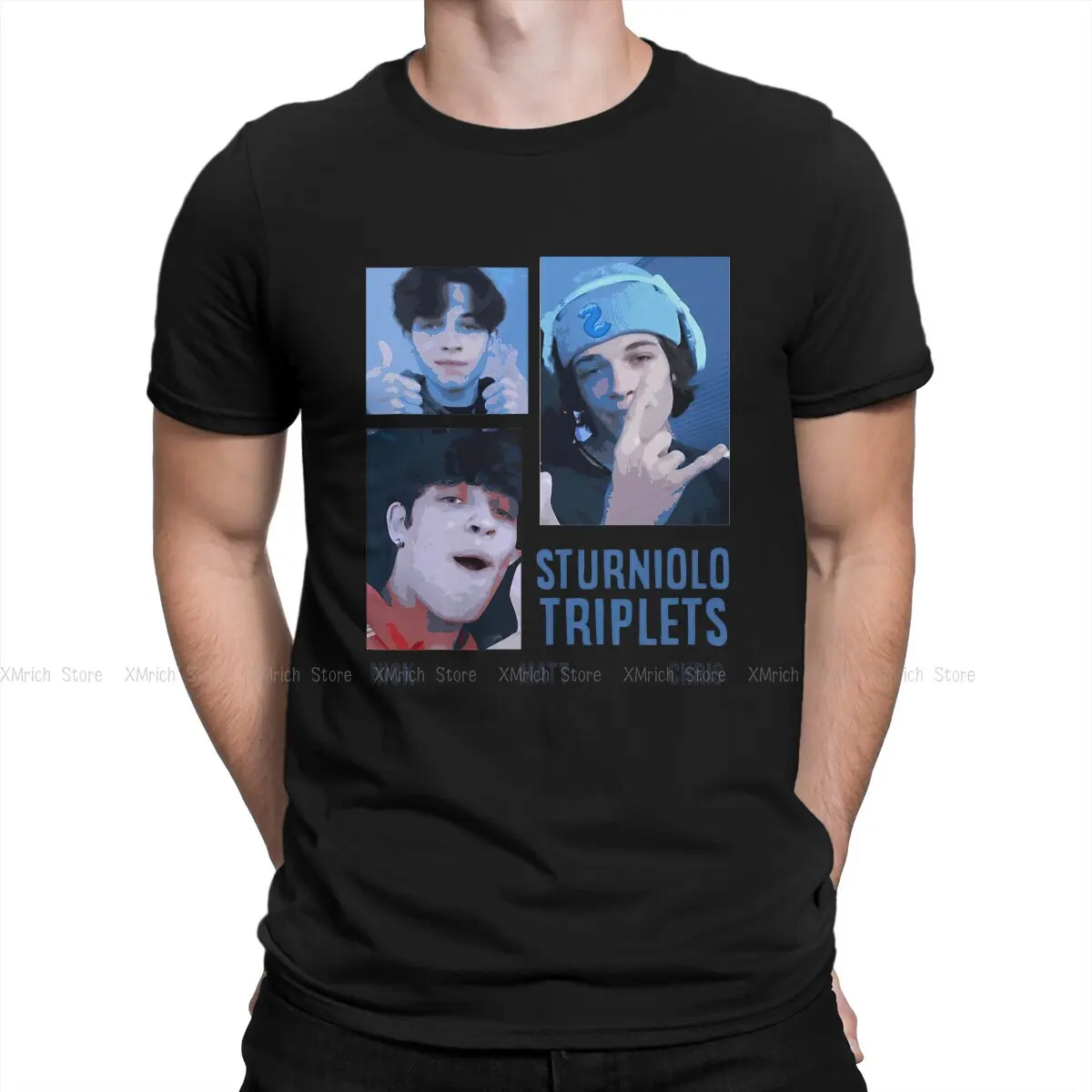 Men T-Shirt Sturniolo Triplets Vintage Fun Cotton Tee Shirt Short Sleeve Sturniolo T Shirts O Neck Tops New Arrival