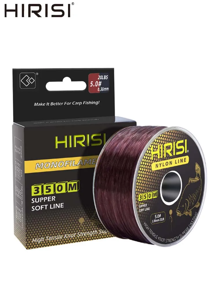 Hirisi 350m Super mocna żyłka wędkarska 12LB-20LB Japonia Monofilament Nylon Żyłka karpiowa Akcesoria wędkarskie — zdjęcie 2