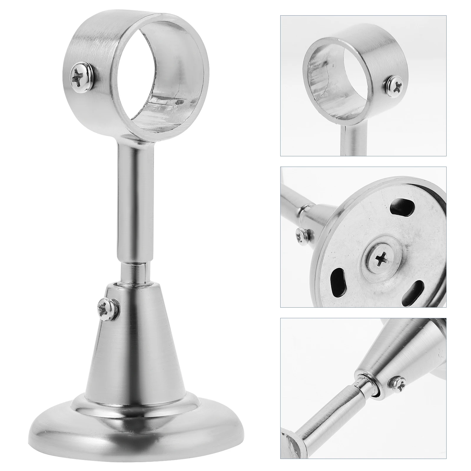 

2pcs Pole Brackets Ceiling Mount Rod Holders Metal Curtain Accessories Bracket Wall Ceiling Curtain Accessories