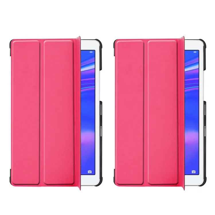 Dreifach faltbare Hülle für Huawei M5 Lite 8.0 mit automatischer Aufwach- und Schlaffunktion, stoßfeste Lederhülle für Tablet – Detail 3