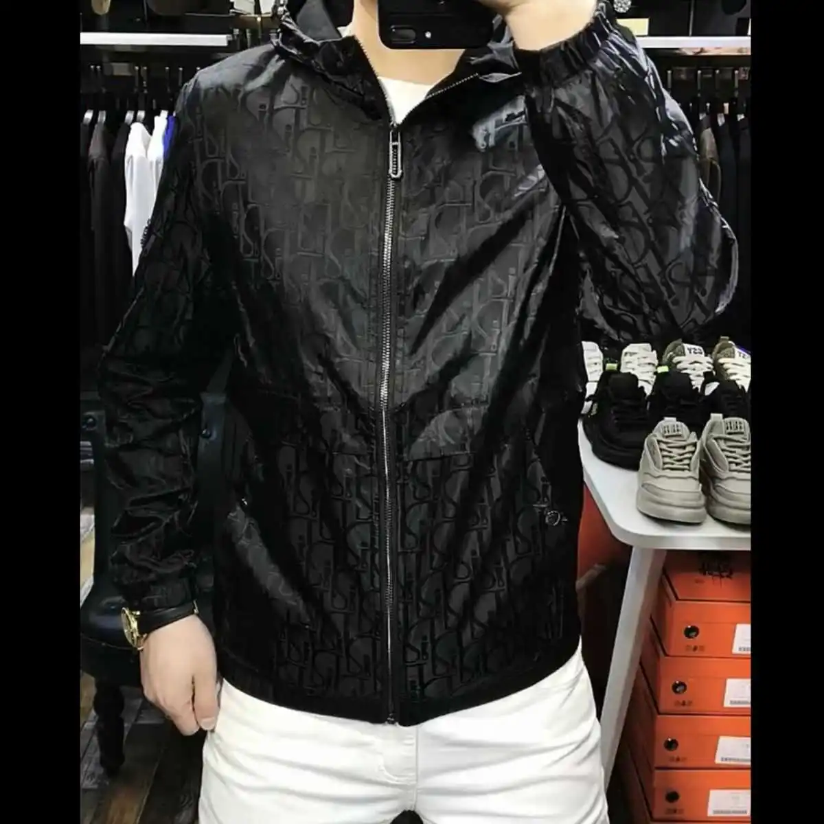 

Мужская повседневная толстовка-куртка в американском стиле, весна-осень, приталенная, модная, с вышивкой, верхняя одежда