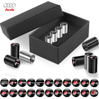4Pcs Car Emblem Tire Wheel Stem Air Valve Cap For Audi Sline A1 A2 A3 A4 A5 A6 A7 A8 Q1 Q2 Q3 Q4 Q7 RS S1 QUATTRO TT Accessories