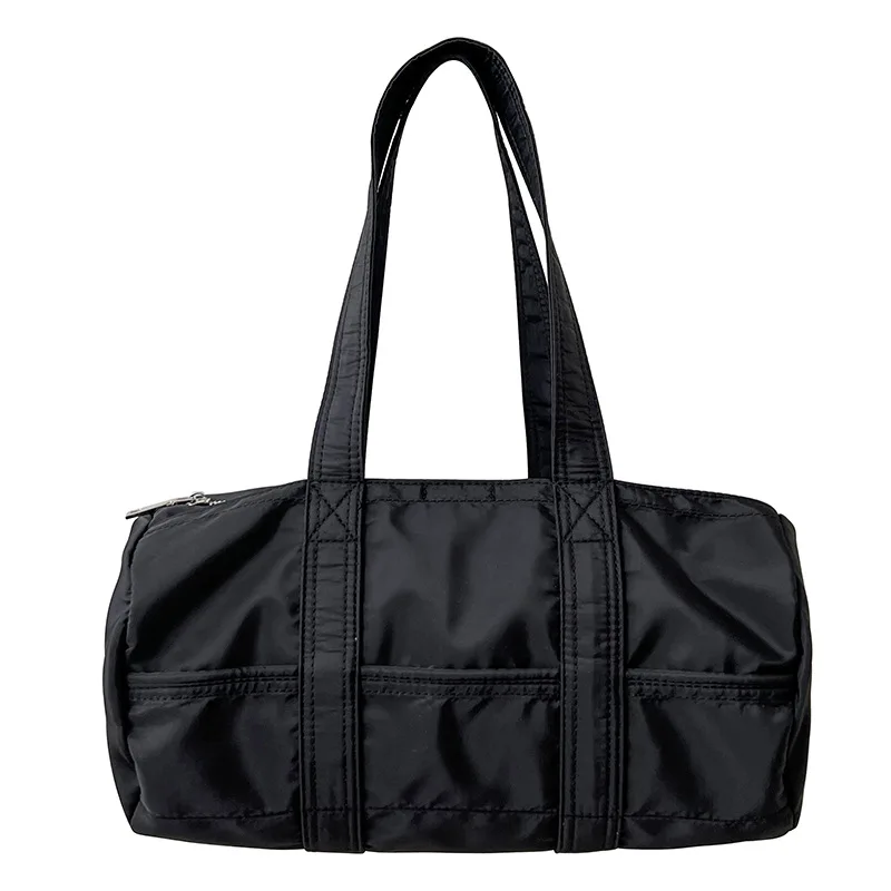 

Shoulder Bag Large Nylon Capacity Cylinder Portable Handbag For Woman Casual High-Quality Messenger Versatile Luxury Crossbody