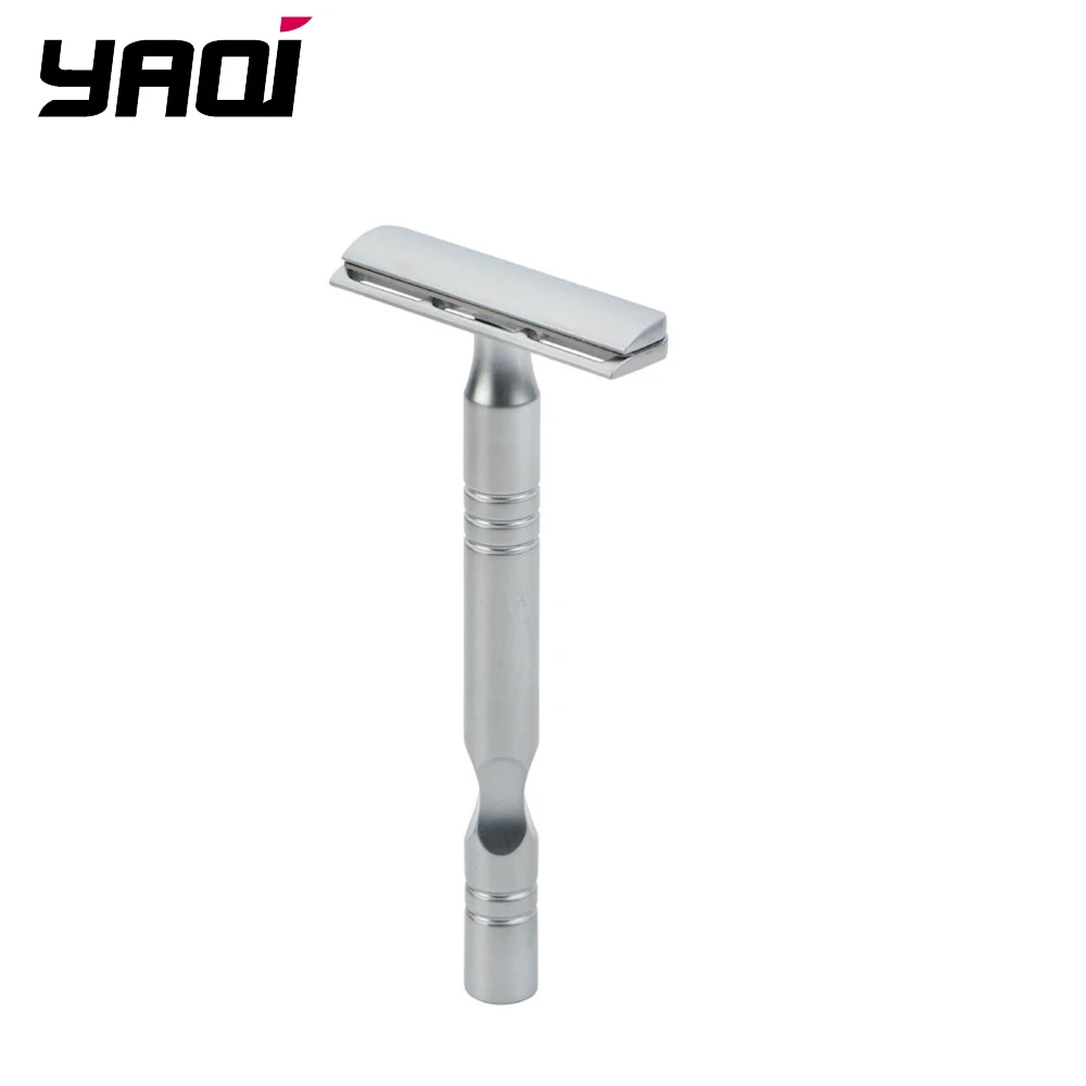 YAQI Matte Chrome Color AC Blade Excalibur rasoio di sicurezza da barba da uomo a bordo singolo