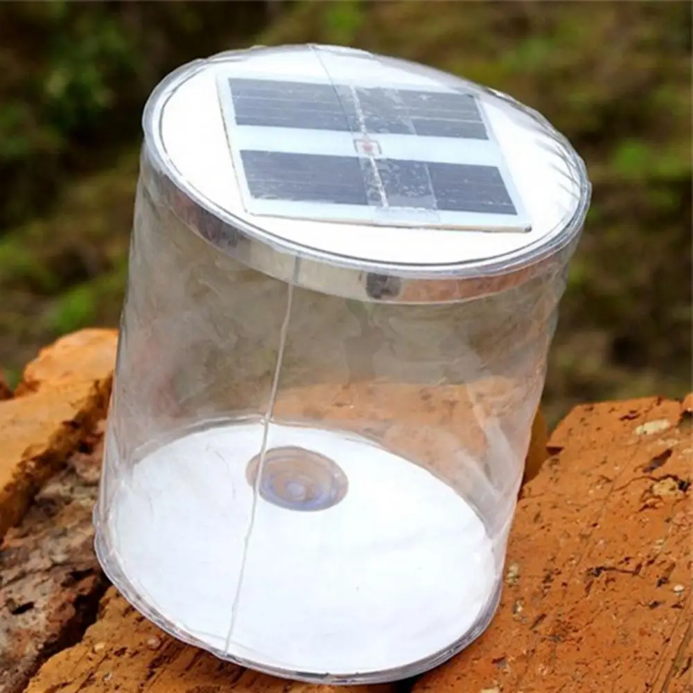 LED Light Waterproof Portable Lamp Inflatable PVC Solar Outdoor Camping Folding Lamp