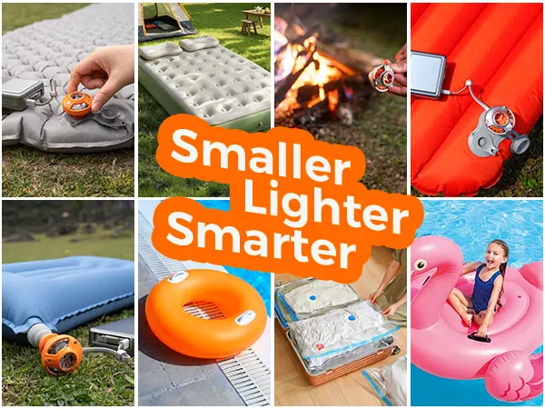 Aerogogo Giga Pump Air Ultra Light 28g Portable Mini Air Pump Camping Self Inflating Mat Tube Pump 1oz Ultra Small Wireless Inflator Backpacking Water Play