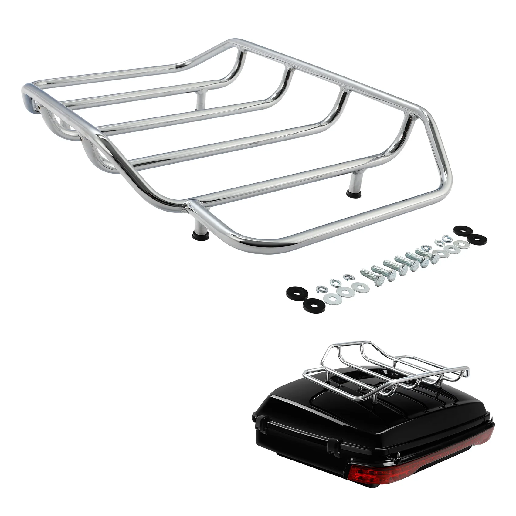 Motorcycle Accessories King Chopped Razor Trunk Luggage Rack Fit For Harley Touring Road King 1984-2025 1990 1995 2000 2005 2010