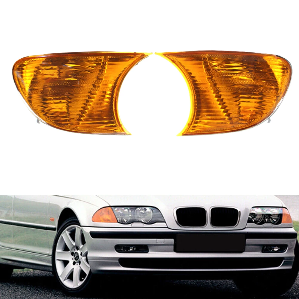 

2pcs Turn Signal Light Housing (No Bulb) For BMW 323Ci 325Ci 330Ci Base Convertible Coupe 2000 2001 63126904299 63126904300