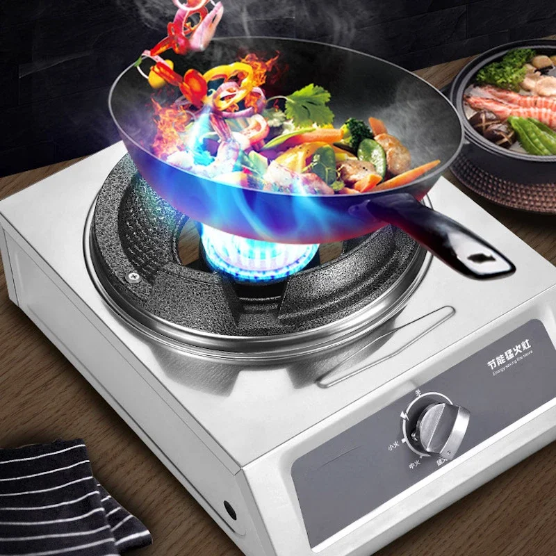 Single burner liquefied gas  cooktop Home energy saving  Stove stainless steel desktop Kitchen burning gas stove 1 burner