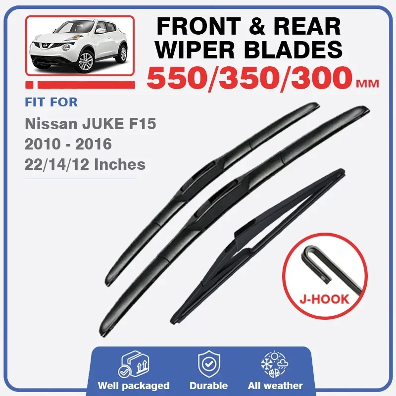 

Front Rear Wiper Blades For Nissan JUKE F15 2010 - 2016 Window Windscreen Windshield Car Accessories 2011 2012 2013 2014 2015