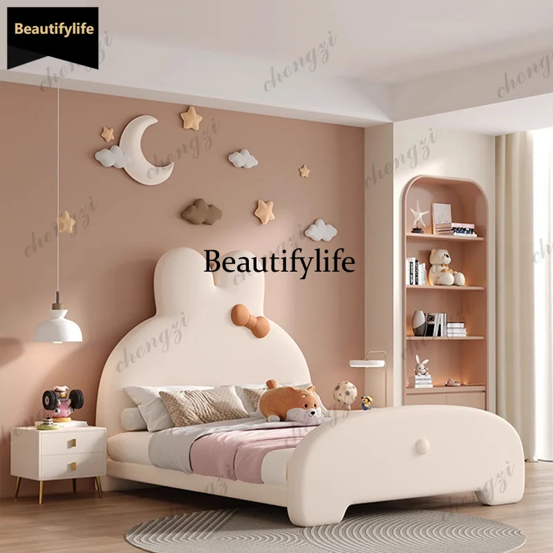 

Q181 Bed Bedroom Frame Queen Double Design Simple Massage Bed Sleeping Leather Letto Matrimoniale Unique Furniture