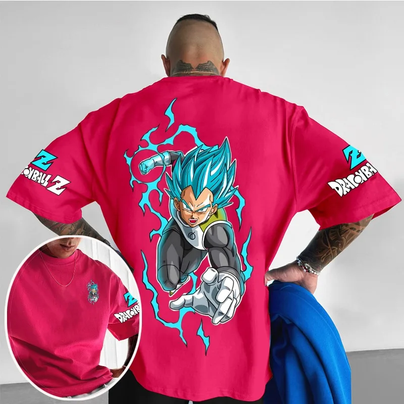 

Мужская футболка с 3D принтом в стиле аниме Vegeta Super Saiyan, синяя футболка с рисунком персонажа, синяя молния и дизайн элемента логотипа «DRAGON BALL Z»