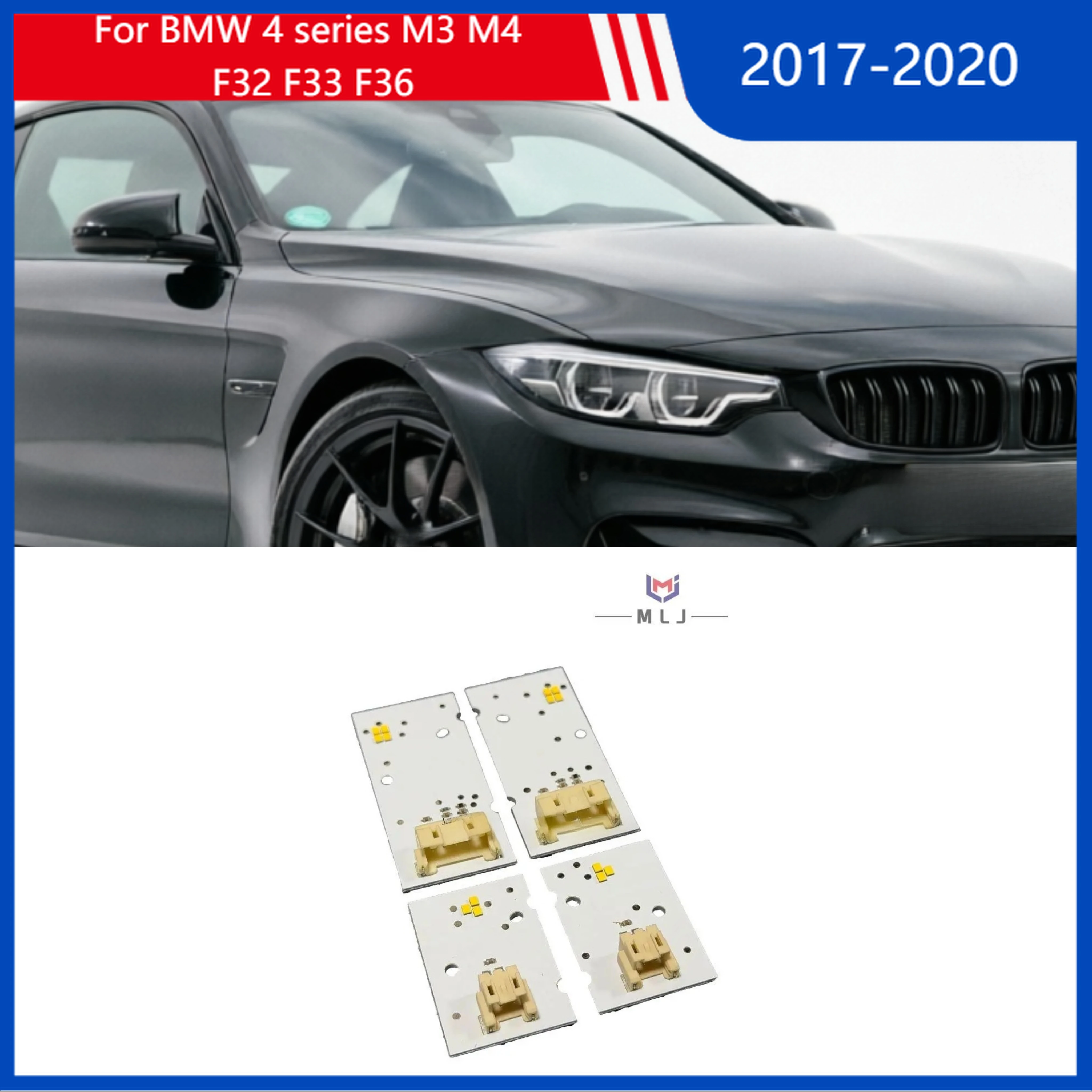 

White yellow LED Angel Eyes chip For BMW 4 series M3 M4 F32 F33 F36 2017-2020 LCI DRL daytime running light lemon yellow White