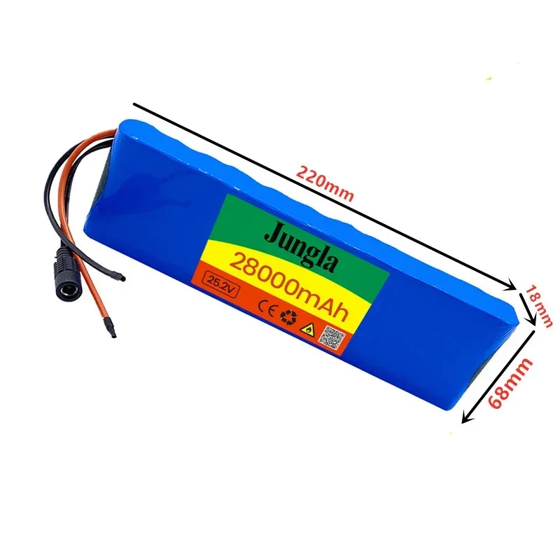 High quality 24V 28000mah 6s2p 18650 lithium battery pack 25.2v 28000mah, with BMS electric bicycle booster + charger