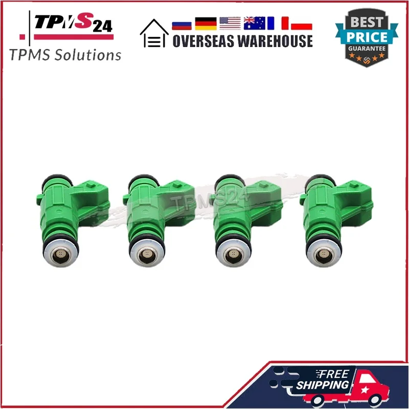 0280156020 4Pcs Fuel Injectors For Fiat Siena / Palio Strada 1.0 1.3 16V