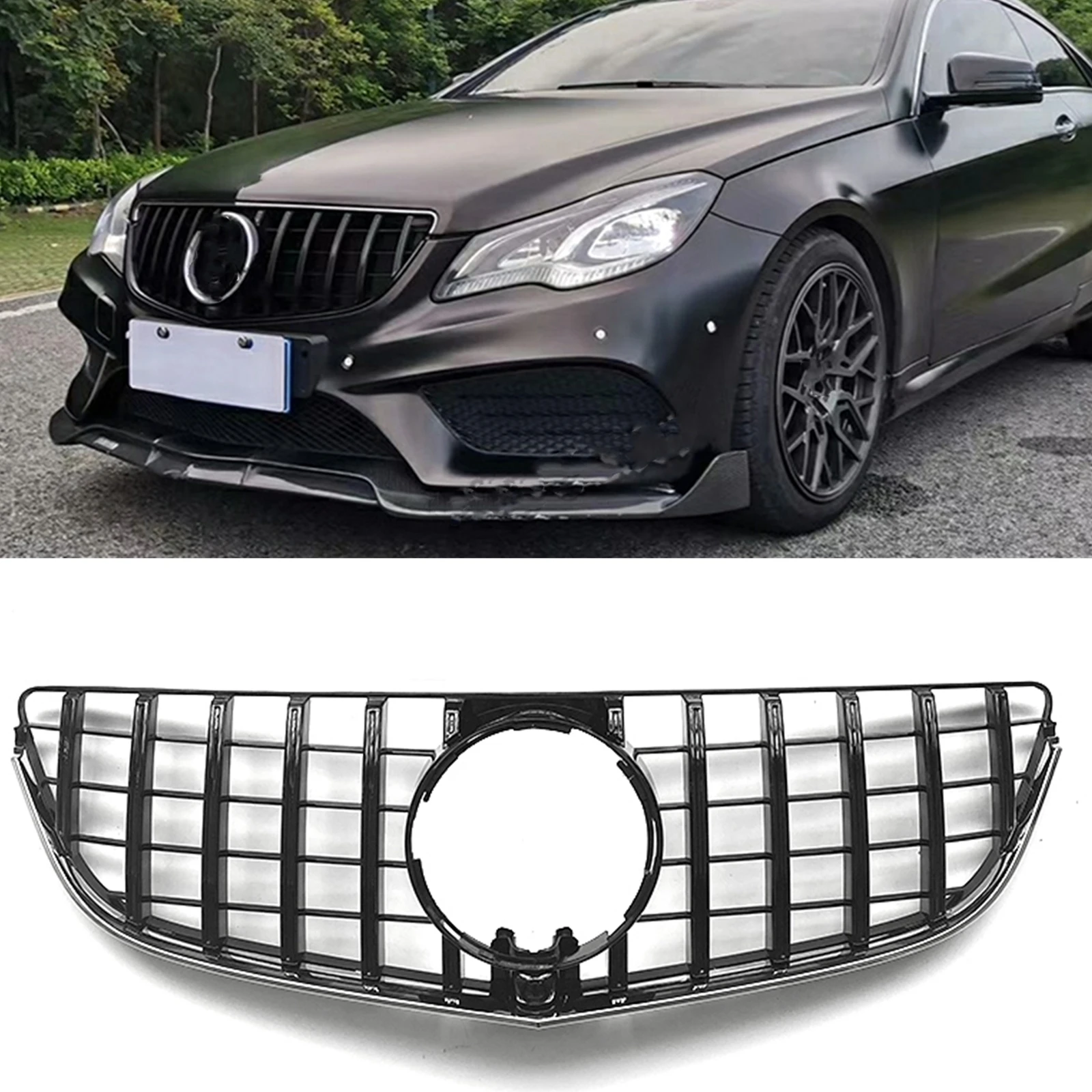 

Car Front Grill Grille Upper Replacement Bumper Hood Mesh Auto Part For Mercedes Benz E Coupe C207 A207 W207 2014 2015 2016 2017