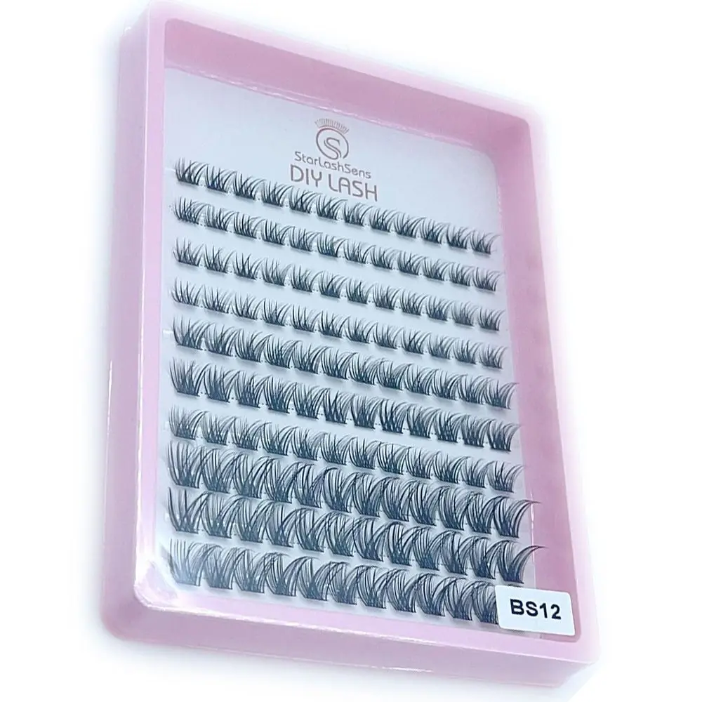 

New Mixed Length Cluster Lashes Fluffy Thick Individual Lashes DIY Handmade False Eyelashes at Home