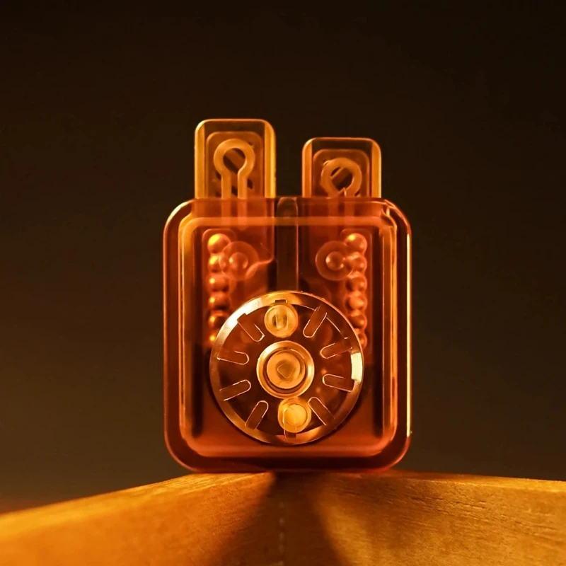 Transparent Leaping EDC Rabbit Button Twin Linkage Press Bounce Fidget Push Card Mechanical Slider Decompression Fingertip Toy