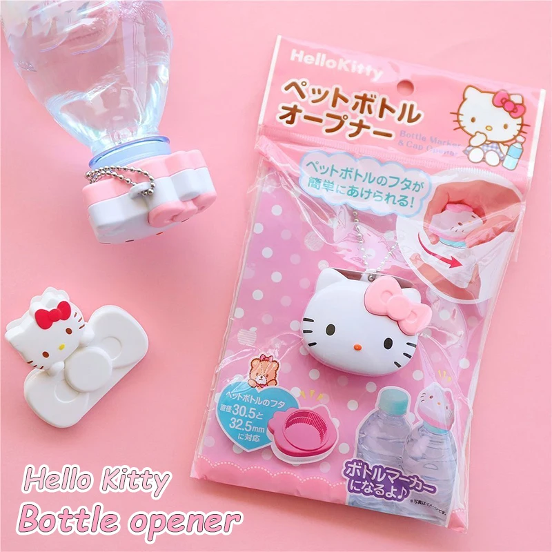 Kawaii Hello Kitty Bottle Opener Anime Figure Non-Slip Water Bottle Opener Portable Fast Labor Saving Screw Cap Girls Toys Gifts