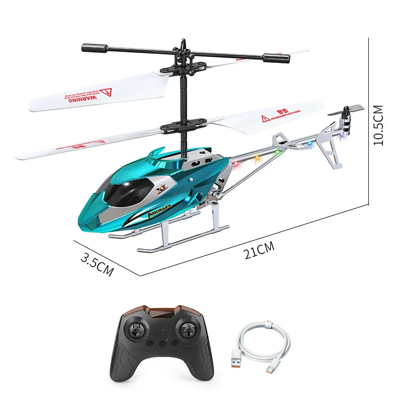 RC Helicopter Drone  Rechargeable Remote Control Helicopters Fall-Resistant  With Gyro Outdoor Remote Control Toy Model