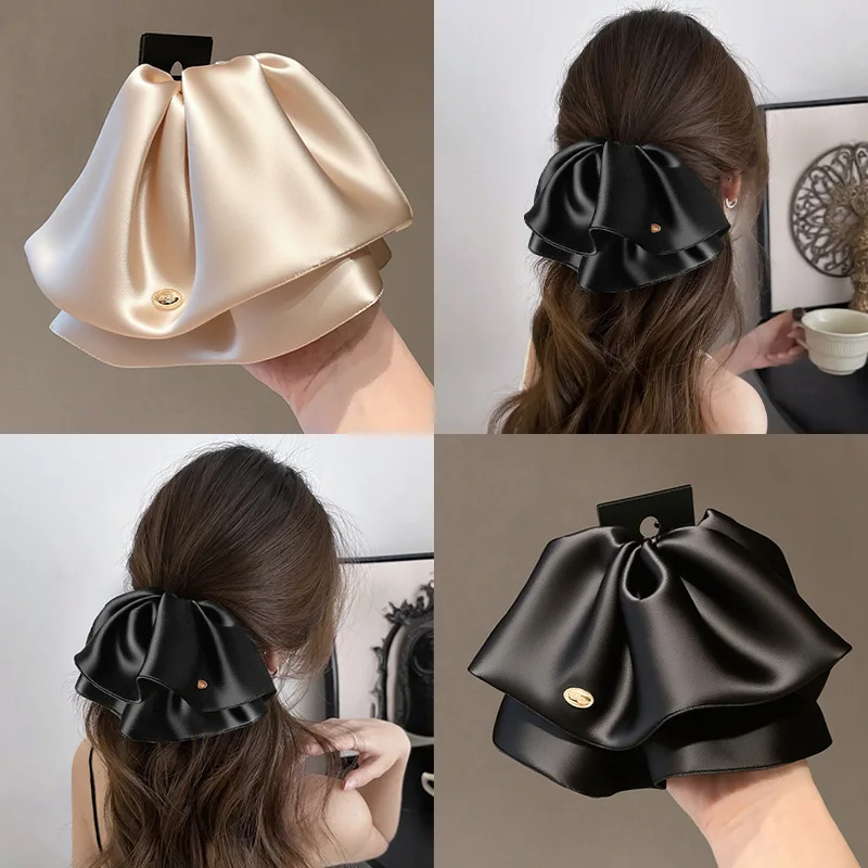 

Elegant Versatile Half Up Hair Shark Clip Korean Skirt Hem Design Acetate Non Slip for Back Head Daily Use