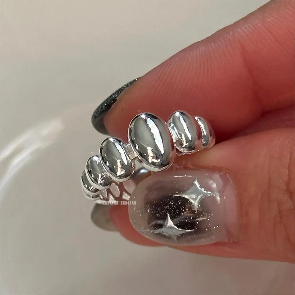 

925 Sterling Silver Ellipse Adjustable Rings For Women Couple Luxury Quality Jewelry Accessories Wholesale Jewellery Money 925