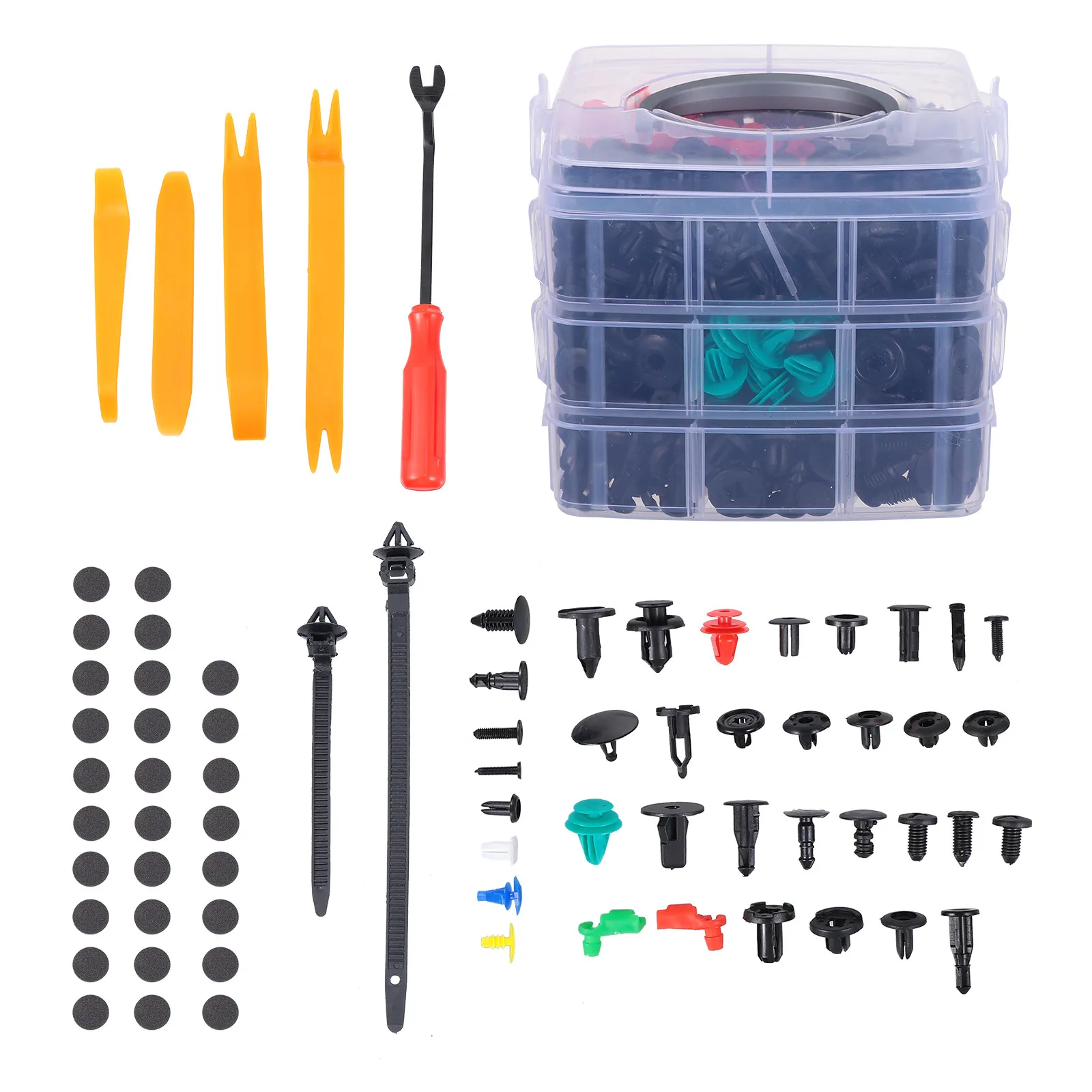 

723Pcs Long Service Life Car Bumper Fasteners Auto Push Type Retainer for Vehicle Repair Kits Car Push Type Fasteners