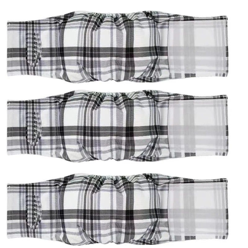 3 Pack Washable Male Dog Belly Wrap Dogs Cloth Diapers Puppy Nappies Wrap For Boy Dogs