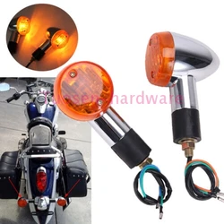 Pair Motorcycle Turn Signal Lights Amber Retro for Kawasaki VULCAN VN 800 900 1500 1700 2000 AT