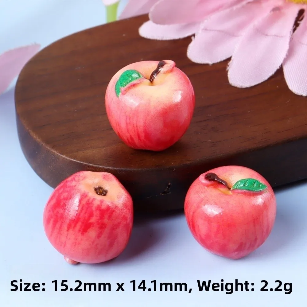 10pcs Miniature Resin 3D Fruit Model 3D Shape Green Red Fruit Miniature Food Mango Pear DIY Dollhouse Accessory Dollhouse Craft