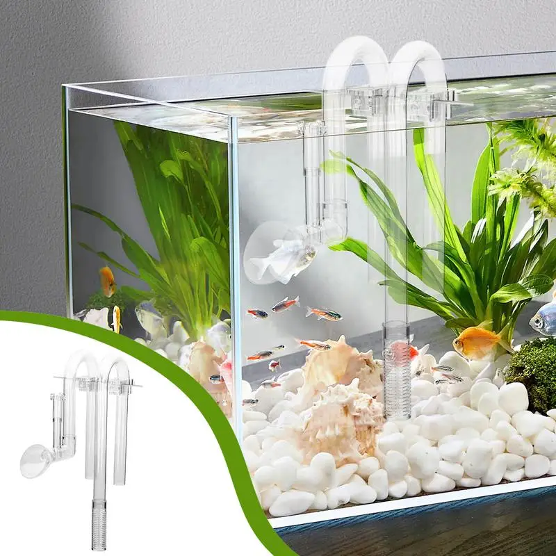 Aquarium Water Inlet Outlet Kit Inflow Outflow Replacement Tube Kit Fish Tank Strainer Device External Filtering Replacement