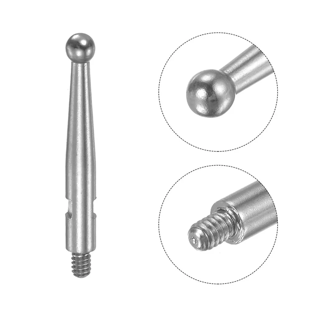 Contact Point Dial Test Indicator Tungsten Probe Rod Tungsten Steel Ball Tip M1.8x0.35 Threaded Shank For Measuring Instruments