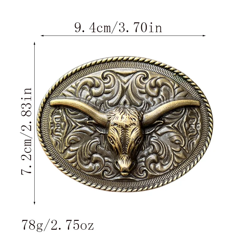 Bull belt buckle