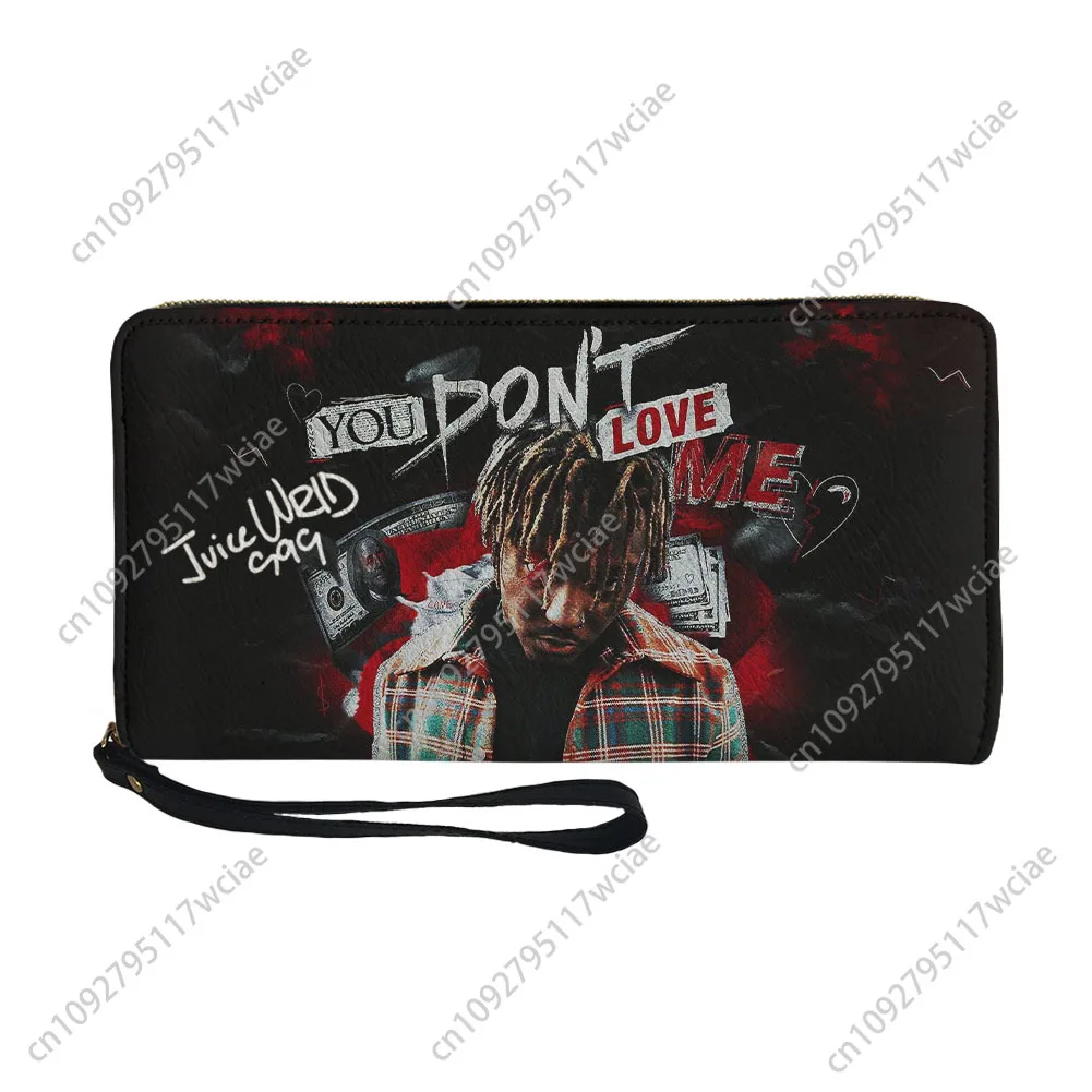 กระเป๋าสตางค์ Juice Wrld 999 ฮิปฮอปแร็ปเปอร์ แบบกำหนดเอง สำหรับผู้ชาย ผู้หญิง วัยรุ่น กระเป๋าสตางค์แบบยาวมีซิป พิมพ์ลายสองด้าน พกพาสะดวก ใช้เป็นกระเป๋าของขวัญได้